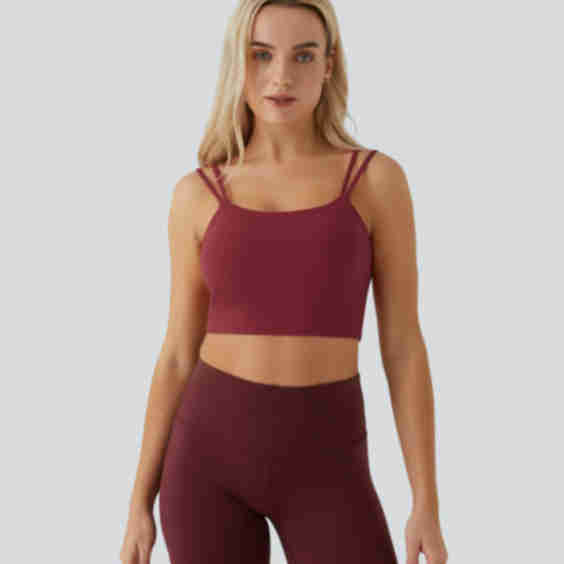 Double Straps Cropped Yoga Tank Top