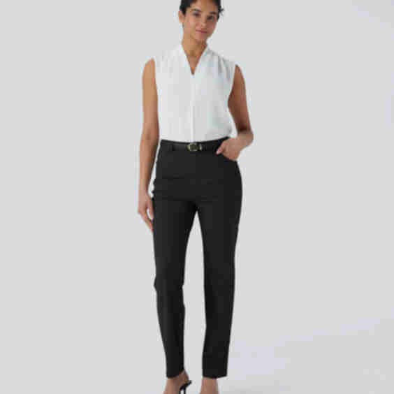 Mid Rise Cool Touch Work Pants with Pockets