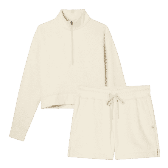 French Terry Half-Zip & Short Set