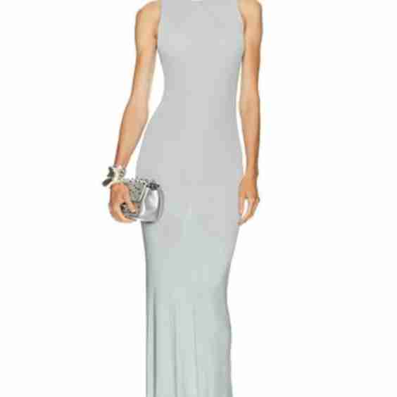 Asymmetric Ruched Long Dress