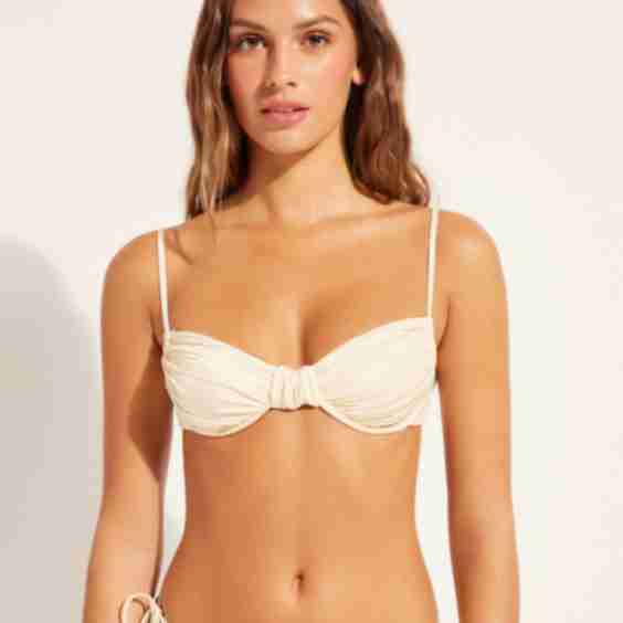 Balconette Bikini Top Shiny Satin
