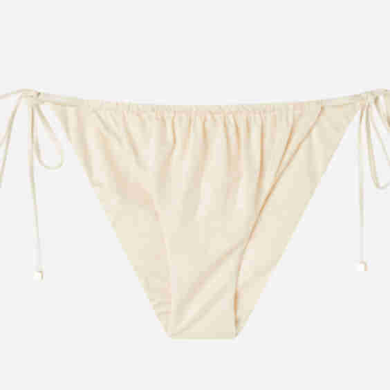 String Swimsuit Bottom Shiny Satin