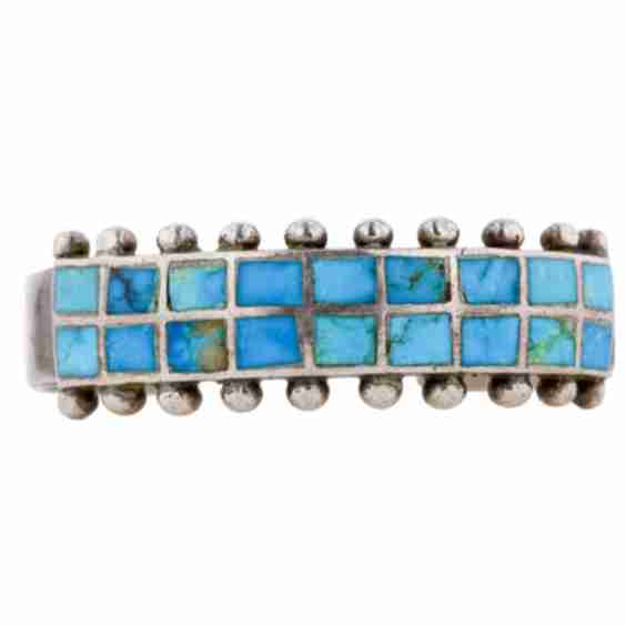 Vintage Turquoise Channel Inlay Cuff