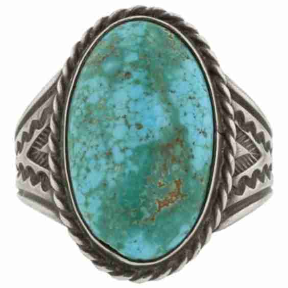 Navajo Oval Turquoise Ring