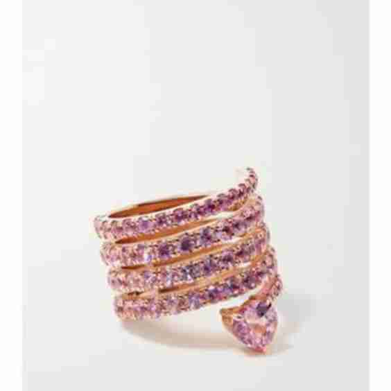 18-Karat Rose Gold Sapphire Ring