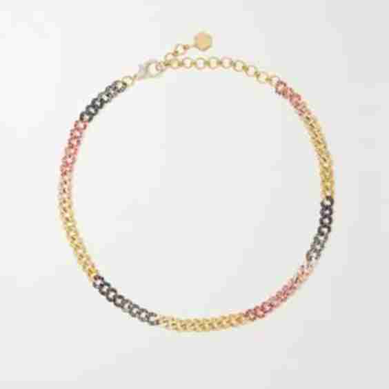 18-Karat White, Yellow And Rose Gold Multi-Stone Choker