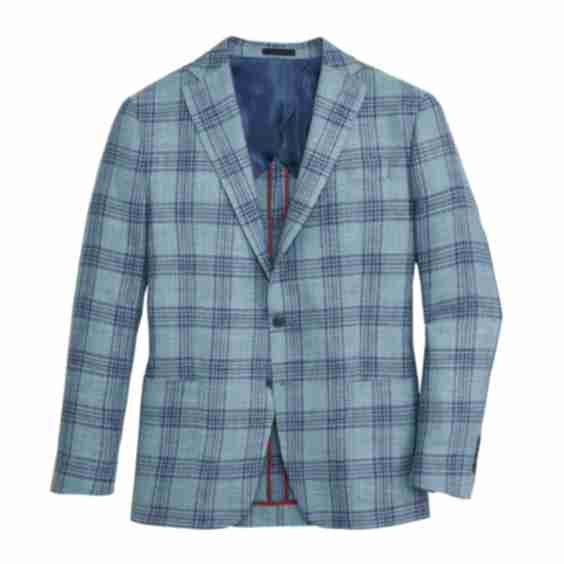 E. Thomas Plaid Sport Coat
