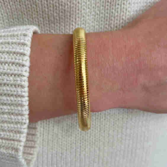 Denise 8mm Gold Coil Bangle