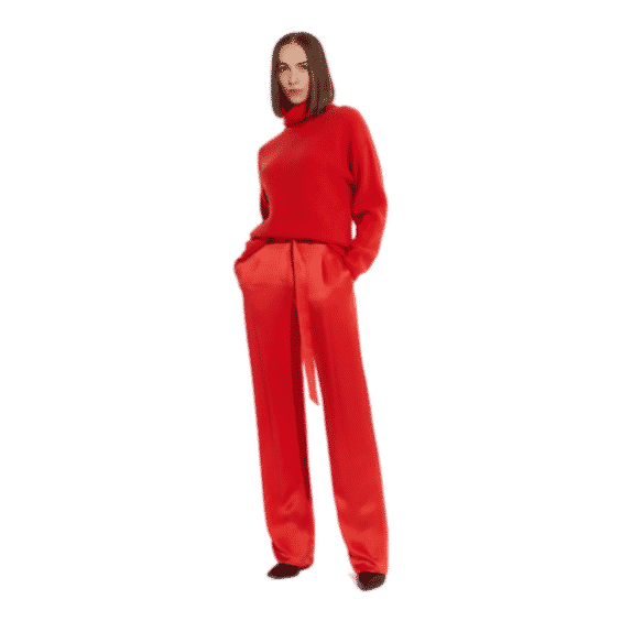 Satin Belted Pant