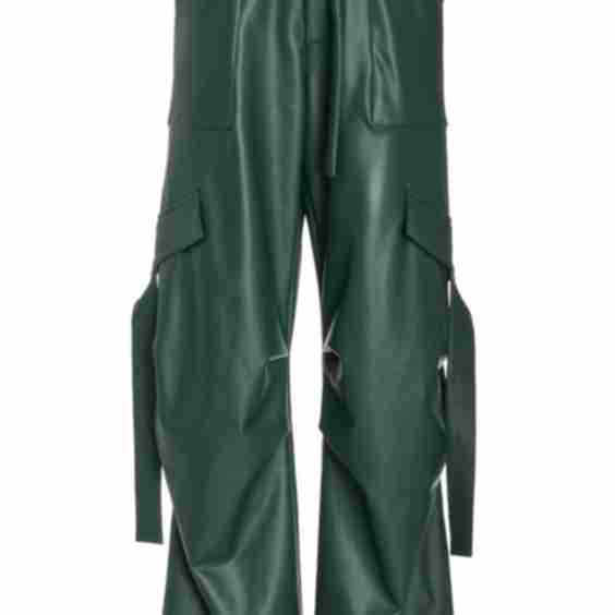 Stretch Faux Leather Utility Pant