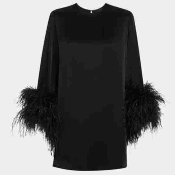 Satin Feathers Dress 