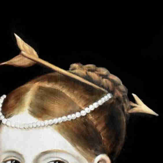 Portrait Of A Lady With Arrow And Pearls Print