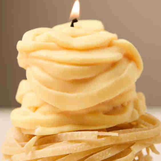 Tagliatelle Pasta Shaped Wax Candle