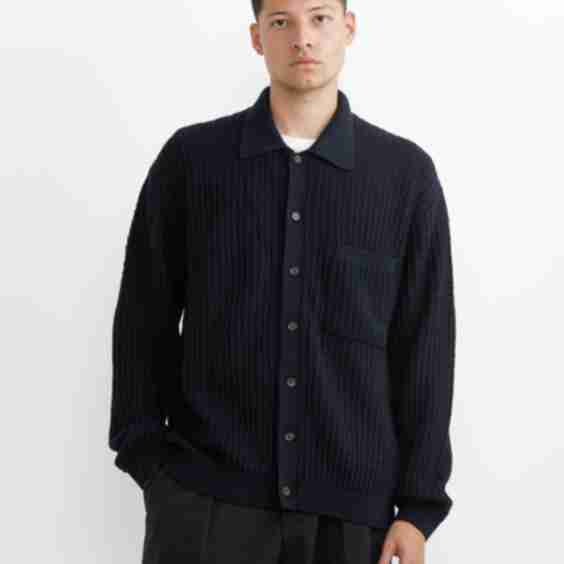 Knit Jacket In Navy