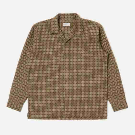 Olive Oscar Cotton L/S Camp Shirt