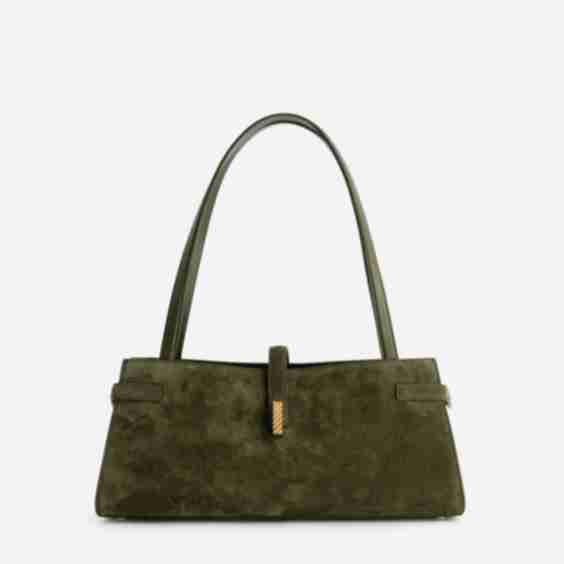 Isla Wide Tote - Suede Khaki