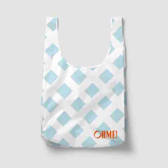 OHME! Reusable Bag - Baby Blue Checkered