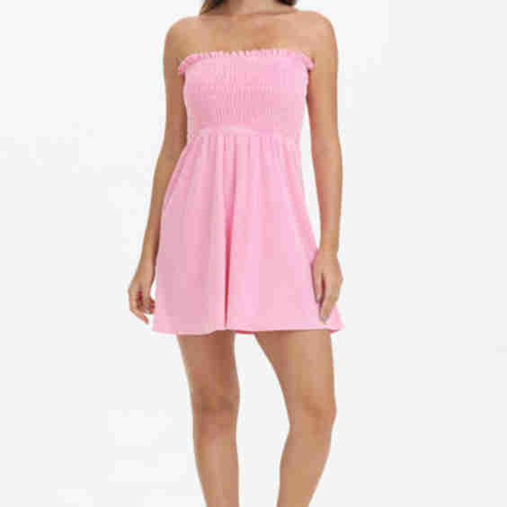 Towel Terry Smocked Dress