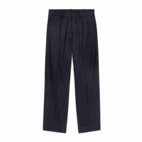 Straight-Fit Twill Trousers