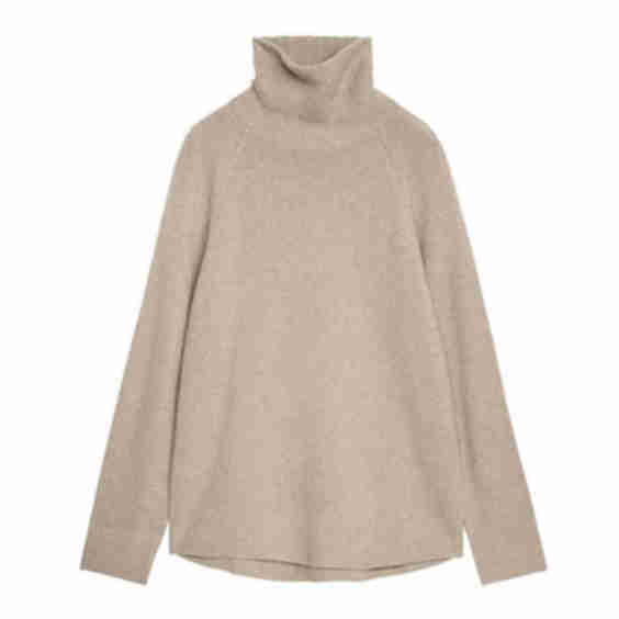 Raglan-Sleeve Cashmere Roll-Neck Jumper