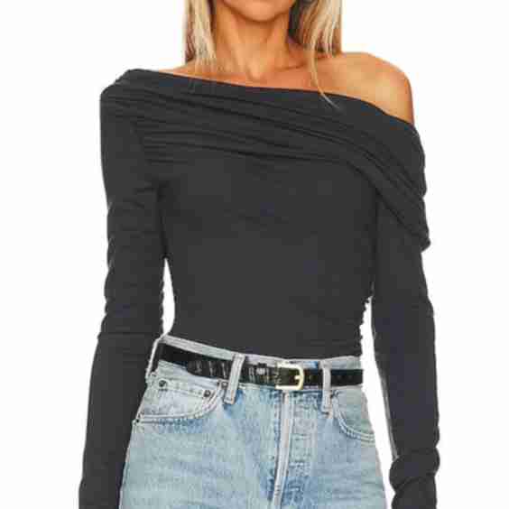 Kira Off-The-Shoulder Stretch-Modal Bodysuit