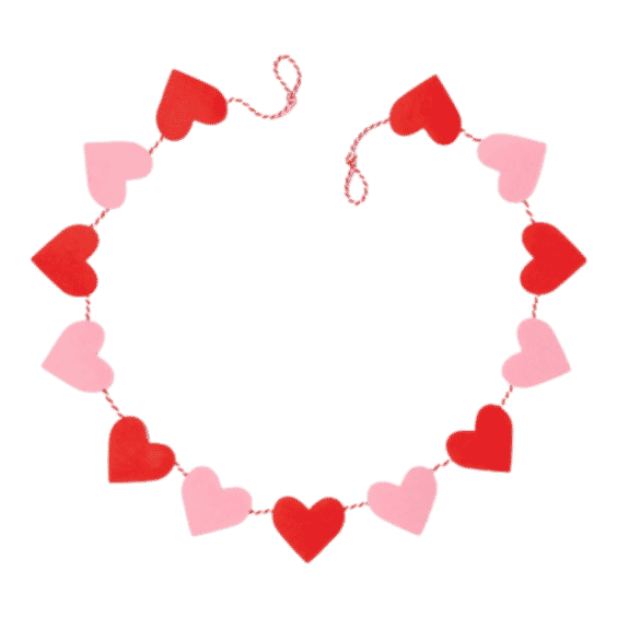 Valentine's Day Heart Banner 