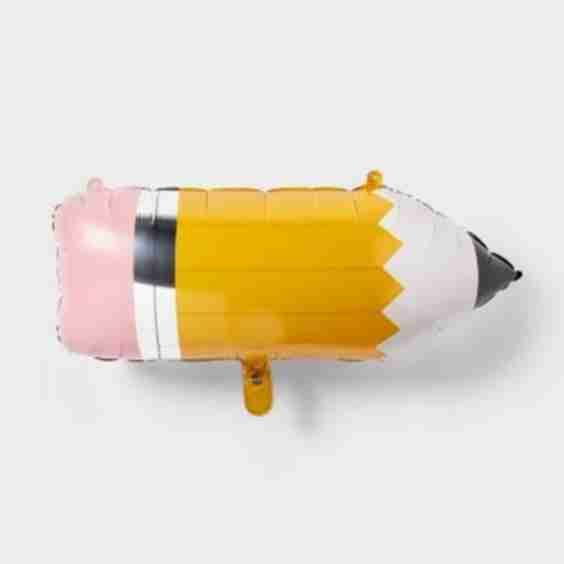 Pencil Shaped Foil Balloon, Teacher Supplies