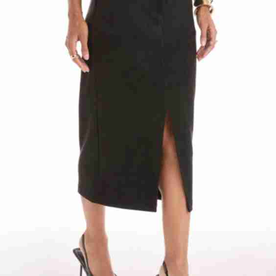 Kendra Sueded midi skirt