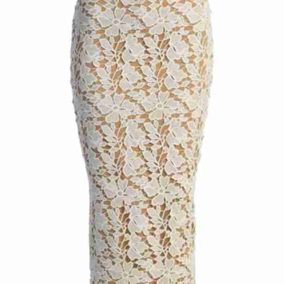 Ivory Lace Romance Maxi Skirt