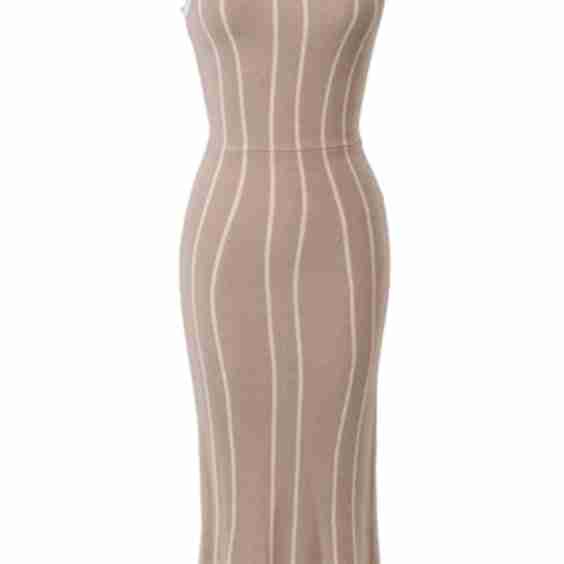 Parallel Elegance Midi Dress