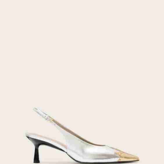 Leather Slingback Heeled Shoes