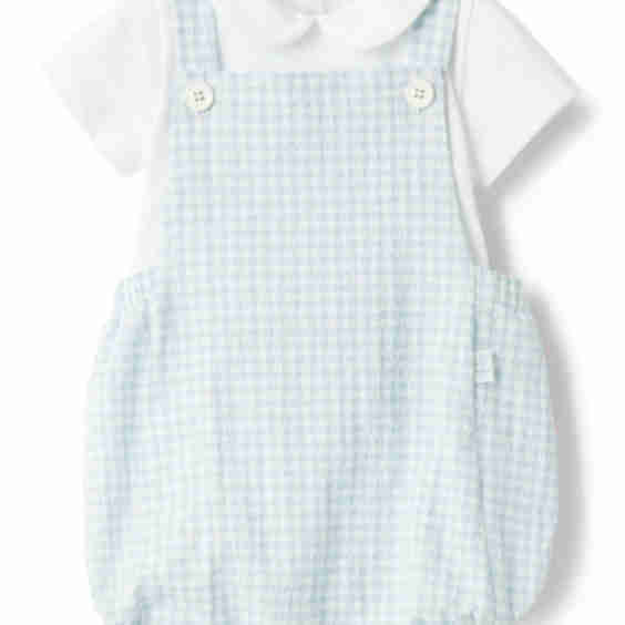 Checked Romper And Body Set
