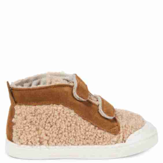 Suede Trimmed Teddy Sneakers