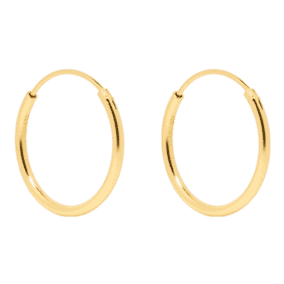 Gold Hoop Earrings 20mm - Rebecca