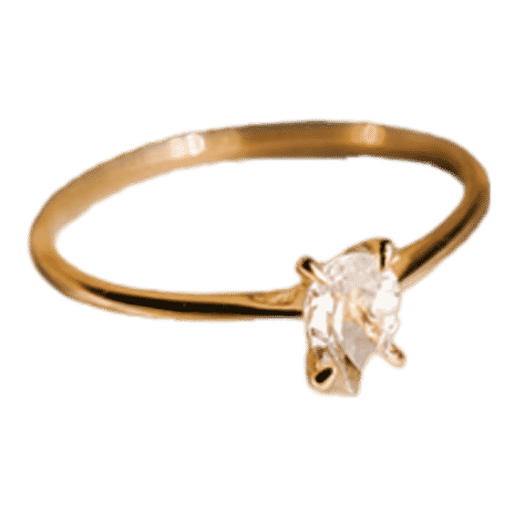 Pear Shaped Ring White Topaz - Martine
