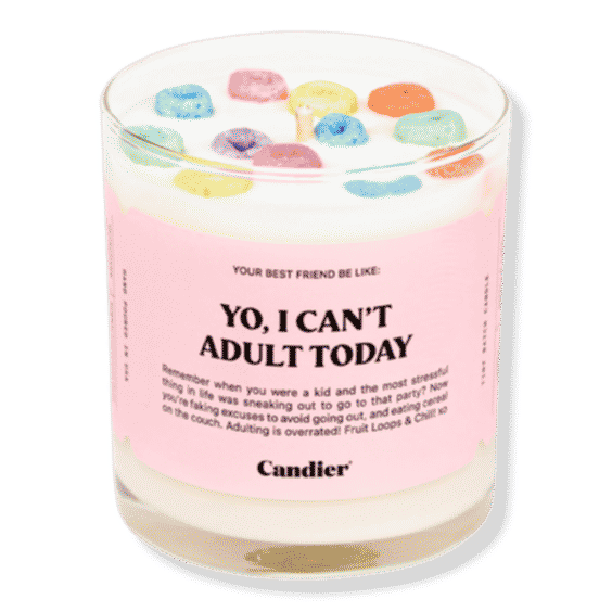 Yo' I Can't Adult Today Candle