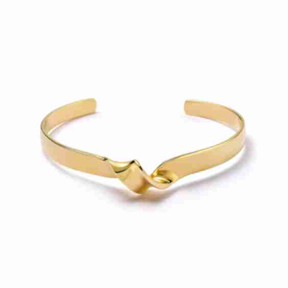 Gold Floe Cuff Bangle