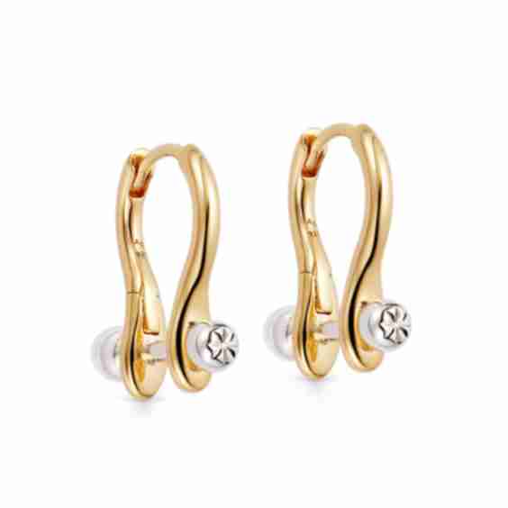 Gold And Silver Aurora Hoop Earring