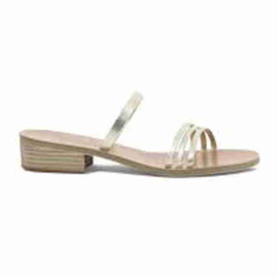 Silver Siopi Metallic Leather Sandals 