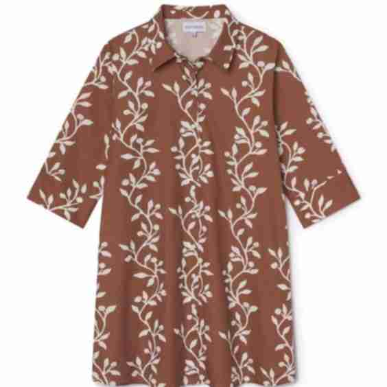 Holland Dress In Inkberry Brown Maggie Collection
