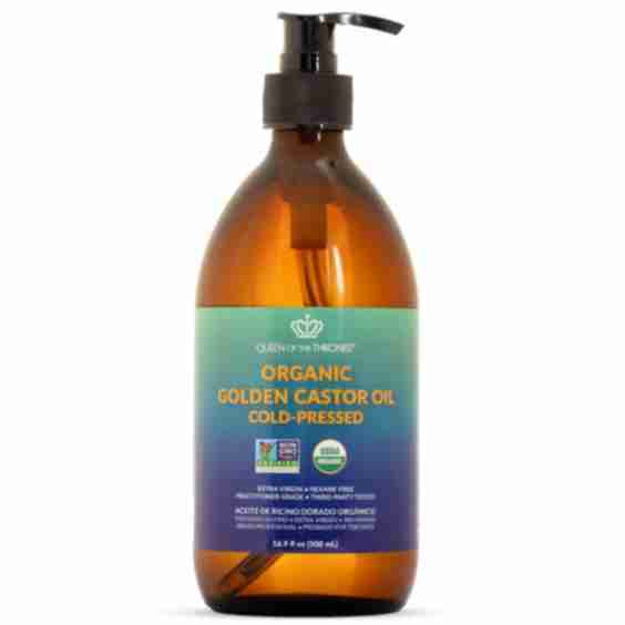Organic Golden Castor Oil, Cold-Pressed