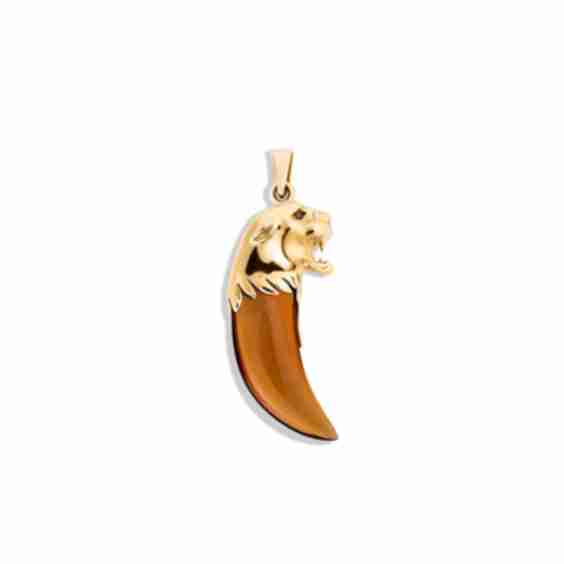 18k Gold Citrine Giaguaro Pendant