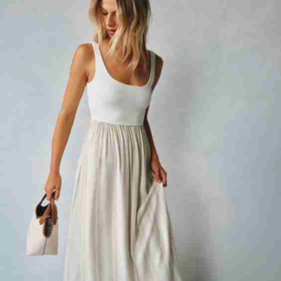 Sleeveless Knit Combo Dress