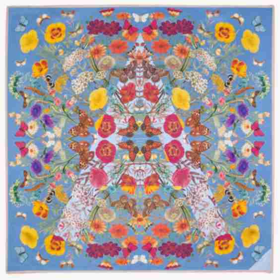 Botanical 'A' Silk Scarf
