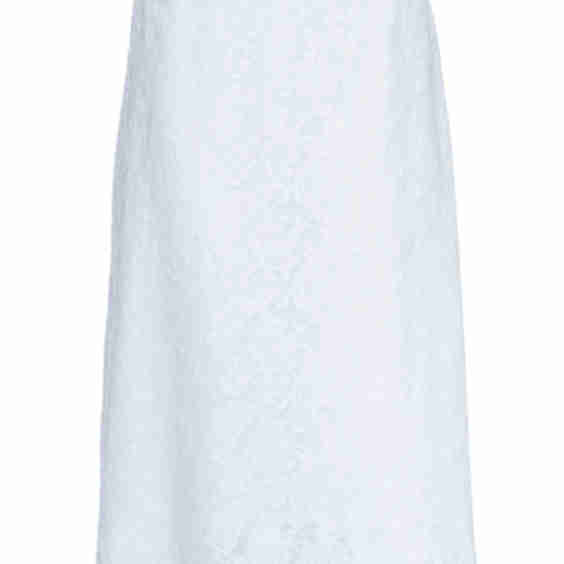 A-Line Lace Skirt Partial Lined Sheer Hem
