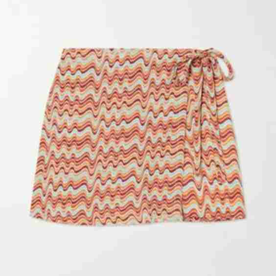 Eridani Layered Printed Linen Shorts