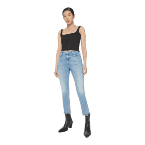 The Mid Rise Dazzler Ankle Step Fray 