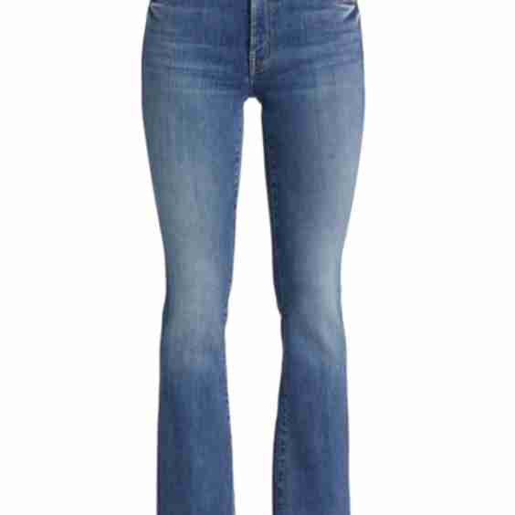 Frayed High Waist Flare Jeans