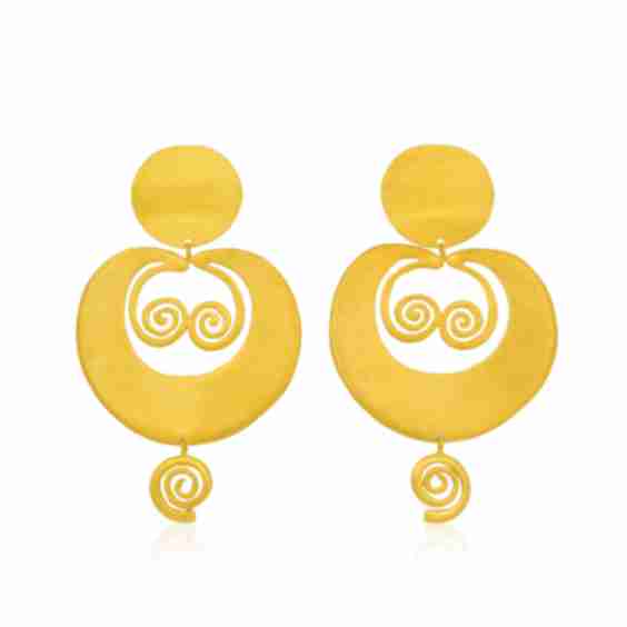 Nisqa 24K Gold Plated Earrings
