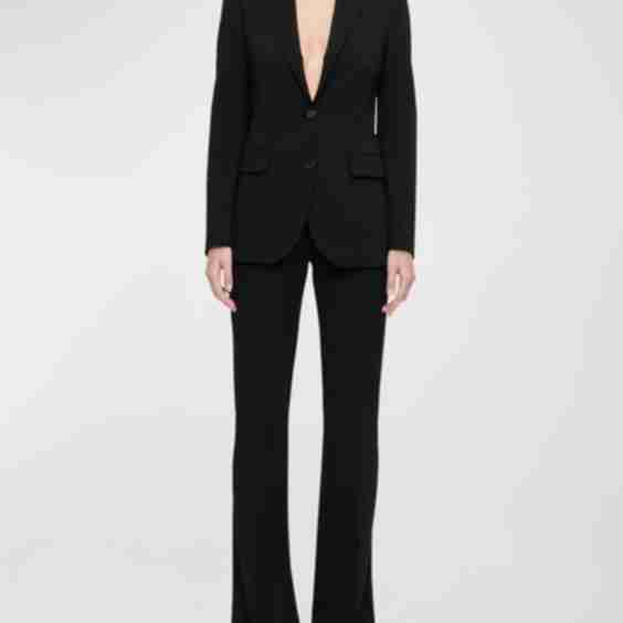 Andre Single-Breasted Topstitch Blazer